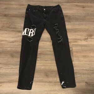 AMIRI Black Distressed Jeans